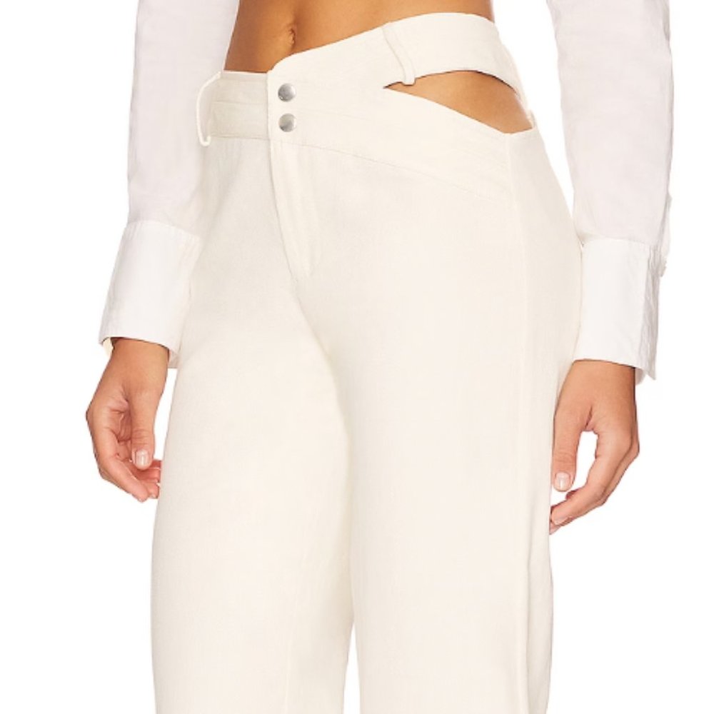 Superdown White Cut Out Pants, revolve